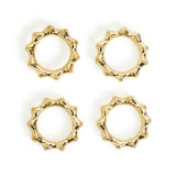 Two's Company Golden Bamboo Napkin Rings SET OF 4