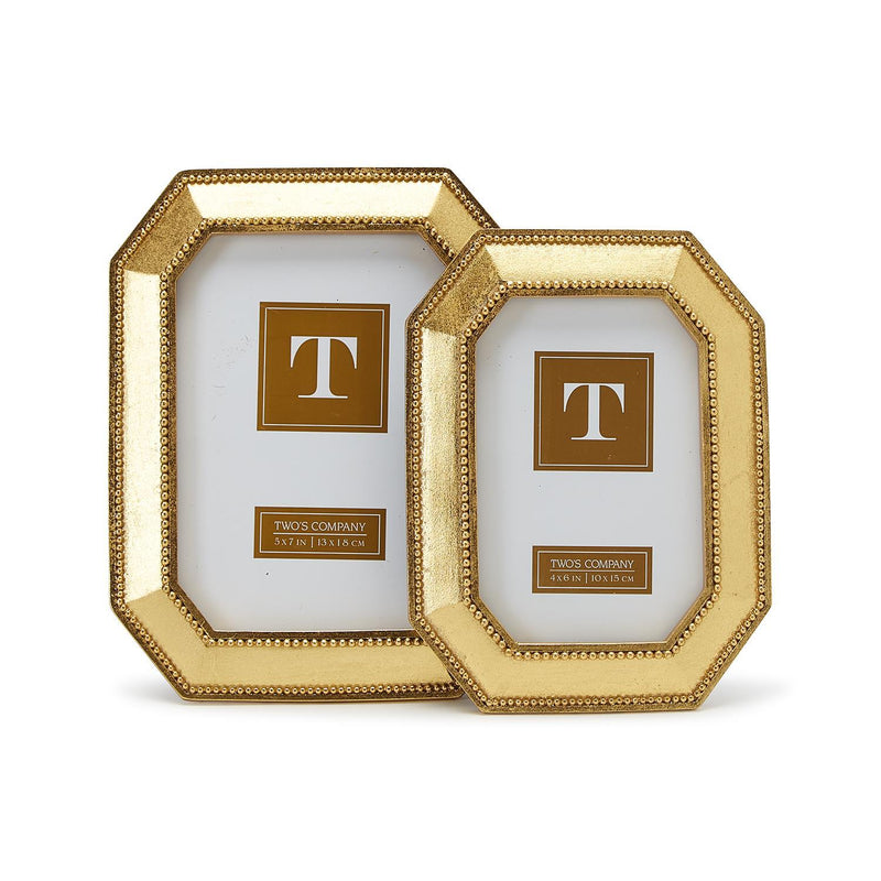 Two's Company Beads of Gold Frame (Two Size Options!)