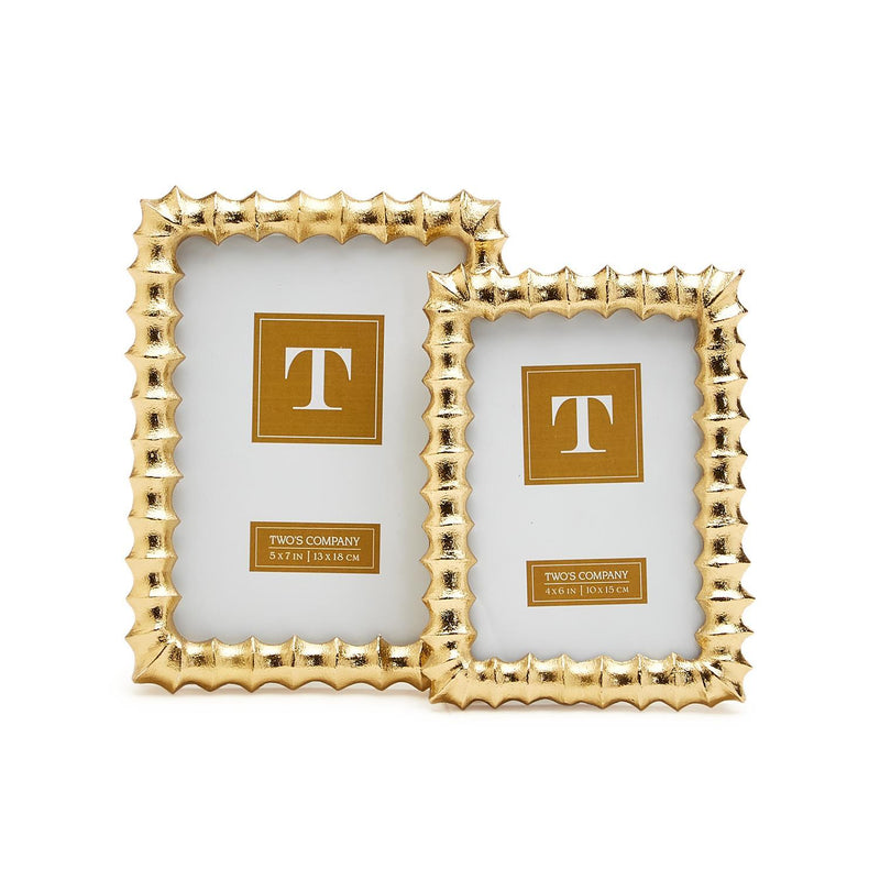 Two's Company Gold Wave Photo Frame (Two Size Options!)