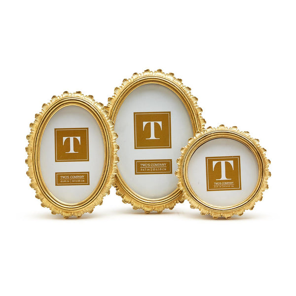 Two's Comapny Gold Falcate Photo Frame (Three Size Options!)