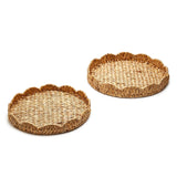 Two's Company Scalloped Edge Round Tray (Two Size Options!)