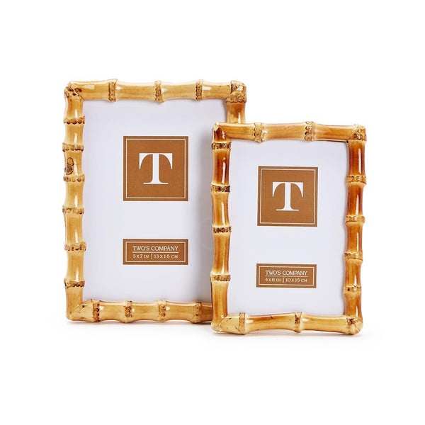 Two's Company Blonde Bamboo Photo Frame (Choose Size!)