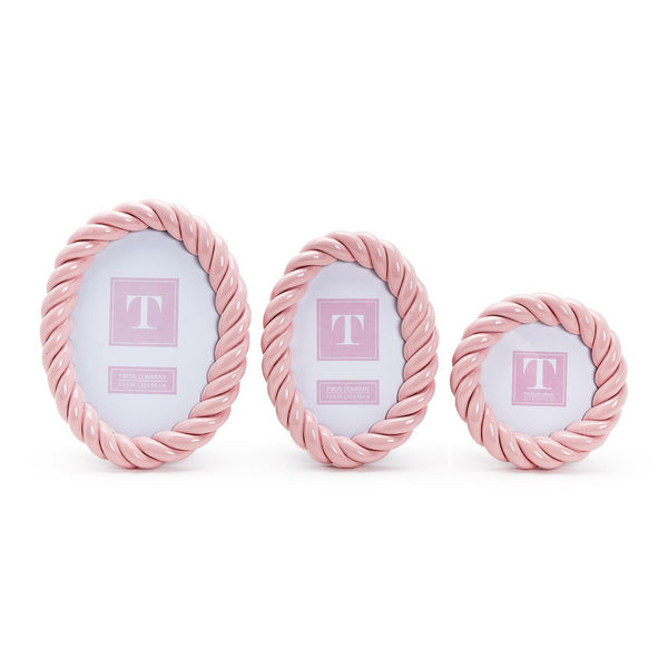 Two's Company Pink Twist Photo Frame (Three Size Options!)