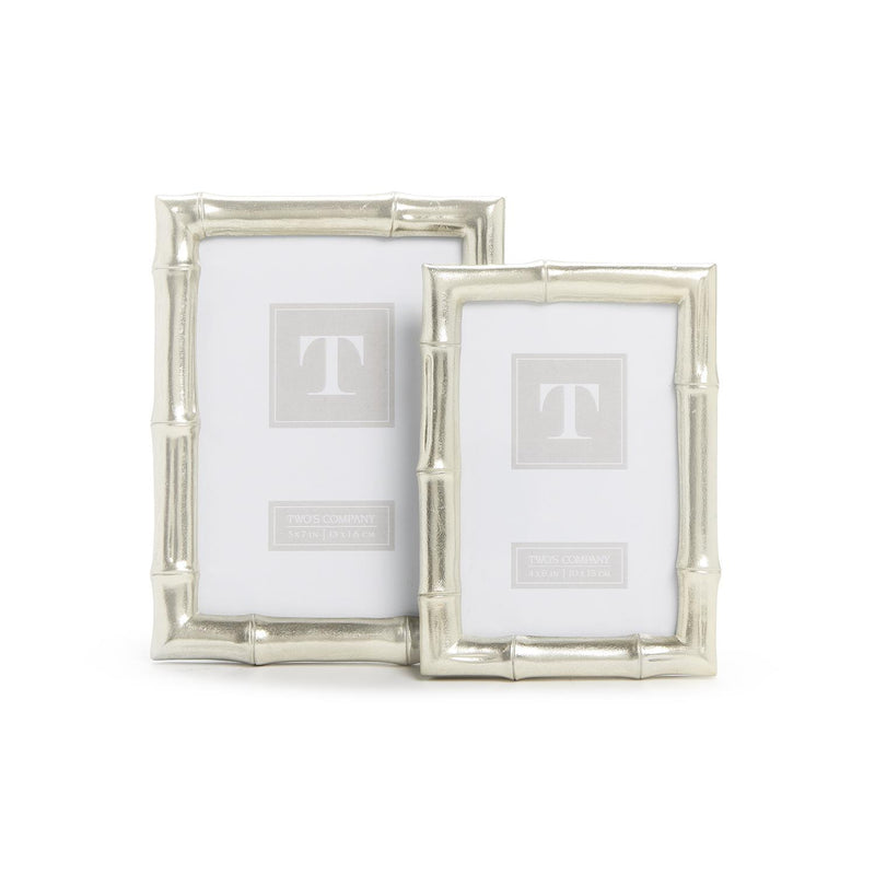 Silver Faux Bamboo Frame (Two Size Options)
