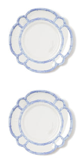 French Blue Bamboo Melamine Dinner Plate (Set of 2)