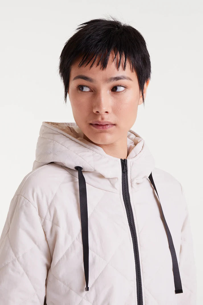 Ecru Long Rain Jacket