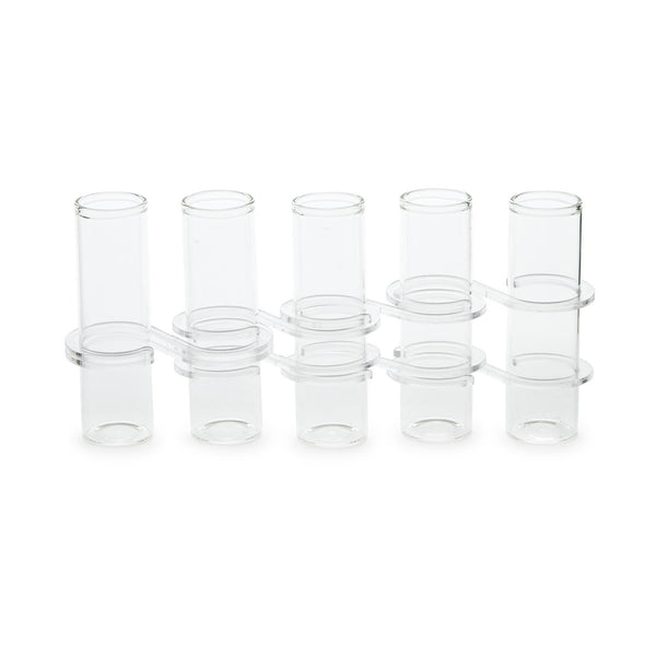 Two's Company Hinged Tube Flower Vase - Set of 5