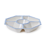 French Blue Bamboo Melamine Chip and Dip Bowl