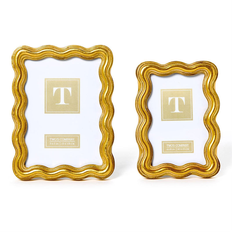 Gold Triple Wave Photo Frame - Two Size Options