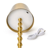 LED Portable Cordless Gold Bamboo Table Lamp