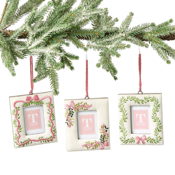Embroidered Photo Frame Ornament (Three Style Options)