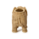 Rattan Elephant Planter