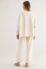 JOH Krista Crepe Knit Top in Beige