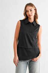 Collared Layering Tank (Two Color Options)