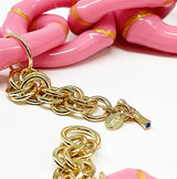 Parker Kennedy - "The Michelle" Bamboo Link Necklace - Yellow or Pink Option