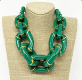 Parker Kennedy - "The Michelle" Chunky Bamboo Statement Necklace (Four Color Options)