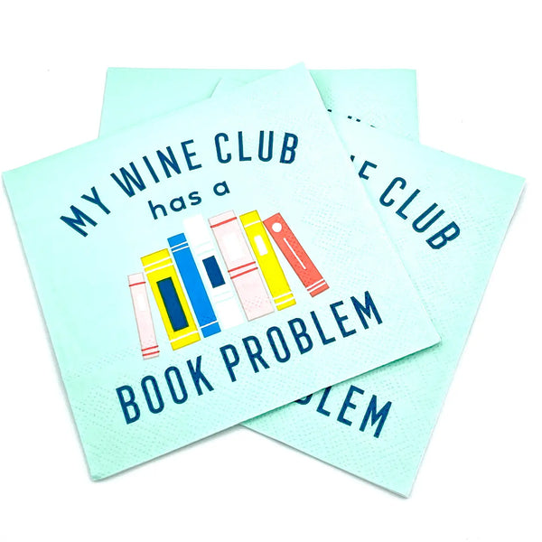 "My Wine Club Has A Book Problem" 20ct Paper Napkins