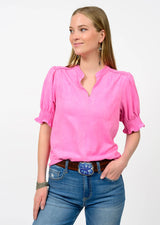 Ivy Jane Pink Suede Top