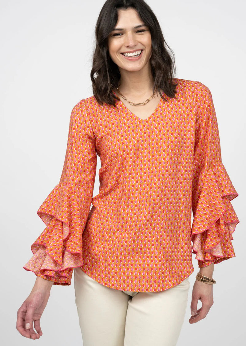 Dot and Flounce Top