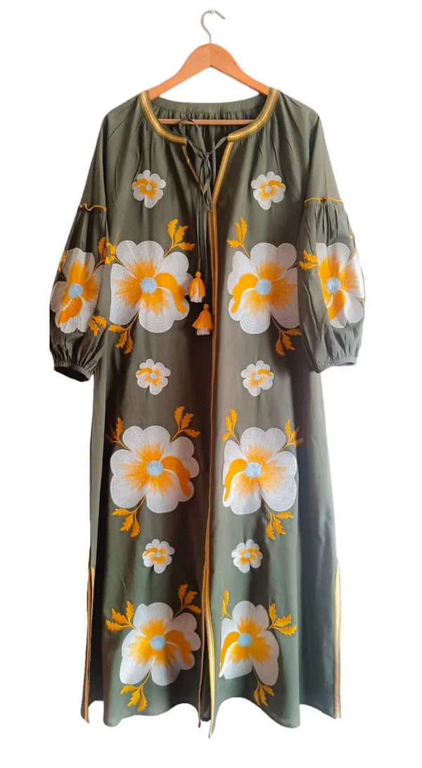 Tela Olive Oil Dress