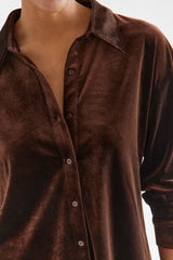 Brown Velvet Shirt
