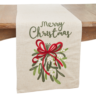 Merry Christmas Ribbon Runner