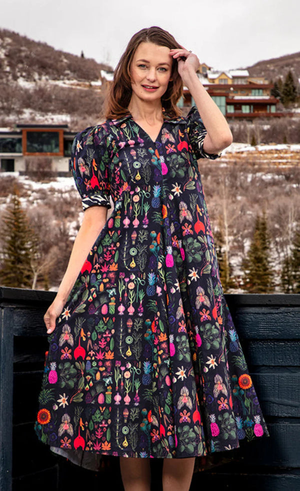 Dizzy Lizzy Montauk Dress in Botanical Print