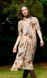 Dizzy Lizzie Montauk Dress in Safari Print