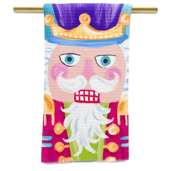 Turquoise Mr. Nutcracker Tea Towel
