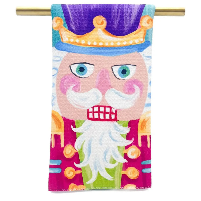 Turquoise Mr. Nutcracker Tea Towel