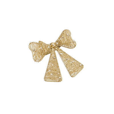 Set of 2 Beaded Bow Napkin Rings