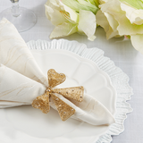 Set of 2 Beaded Bow Napkin Rings