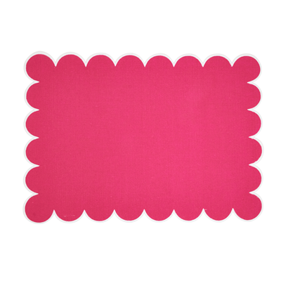 Set of 2 Scalloped Placemats (Multiple Color Options)