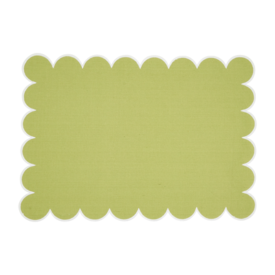 Set of 2 Scalloped Placemats (Multiple Color Options)
