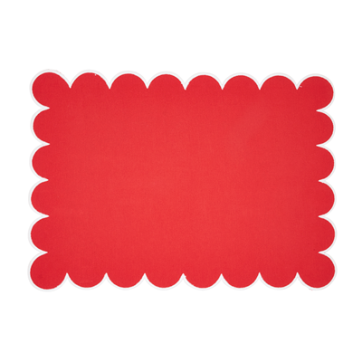 Set of 2 Scalloped Placemats (Multiple Color Options)