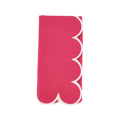 Set of 2 Scalloped Napkins (Multiple Color Options)