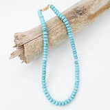 Rondelle Gemstone Layering Necklace 18” (multiple color options)