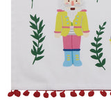 Vintage Nutcracker Tea towel with Pom Poms