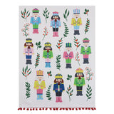 Vintage Nutcracker Tea towel with Pom Poms