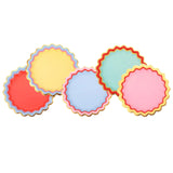 Packed Party Rainbow Ric Rac Assorted Dessert Plates (10 Ct)