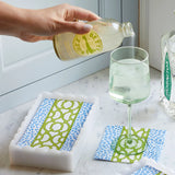 Mariposa Knots And Spots White Scalloped Guest Towel Box Set