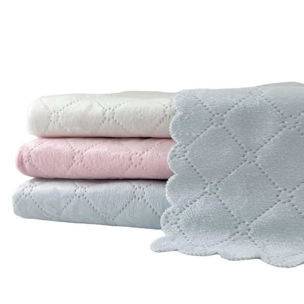 Quilted Plush Baby Blanket (Two Color Options)