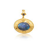 Capucine De Wulf Cleopatra Pendant in Blue Labradorite