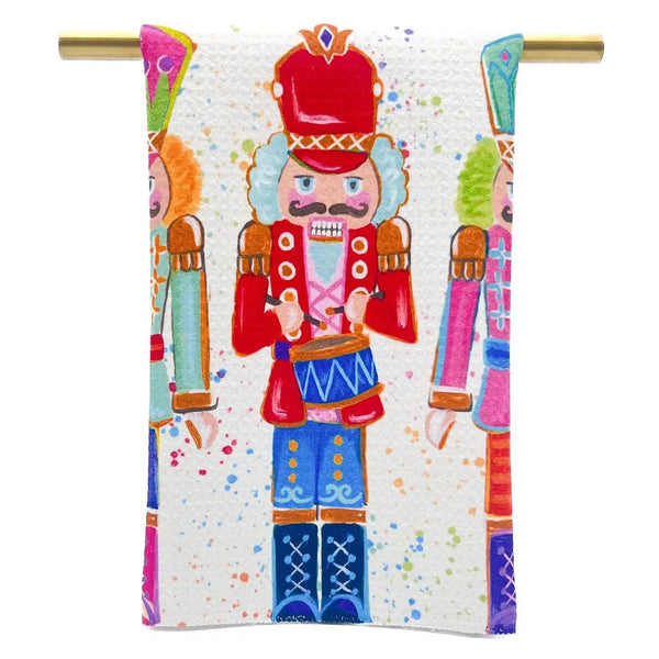 Colorful Nutcrackers Tea Towel