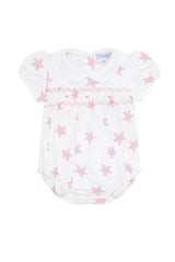 Nellapima Pink Stars Print Smocked Bubble