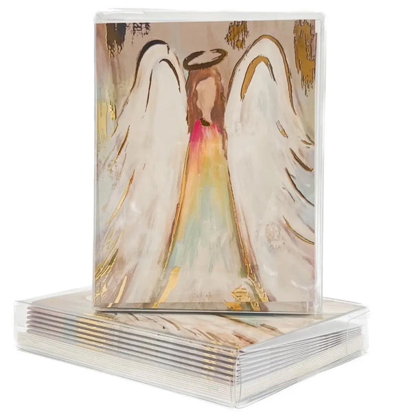 Gold Foil Angel Of Gladness Folded Notes
