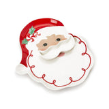 Santa Platter with Removable Mustache Dipping Bowl