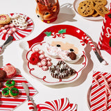 Santa Platter with Removable Mustache Dipping Bowl