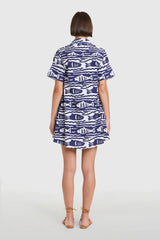 LIVRO Dock Dress in Fish Print