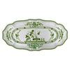 Beatriz Ball VIDA Faenza Long Oval Tray in Green and White